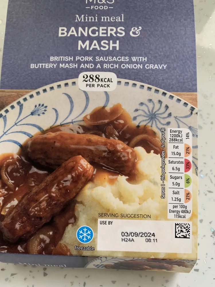 bangers and mash