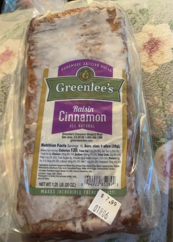 All Natural Raisin Cinnamon Bread