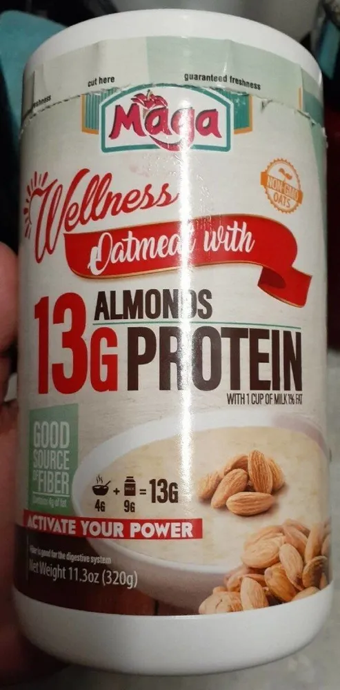Wellness Oatmeal with Almonds 13g Protein