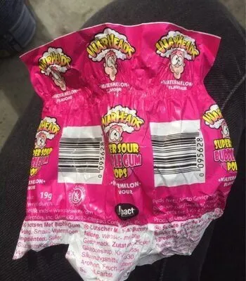 Super Sour Bubble Gum Pops Watermelon Flavour