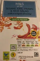 Sesame King Prawn & Rice Salad with a teriyaki dressing