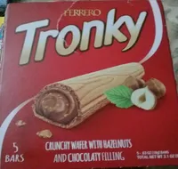 Tronky Crunchy Wafer with Hazenuts and Chocolaty Filling
