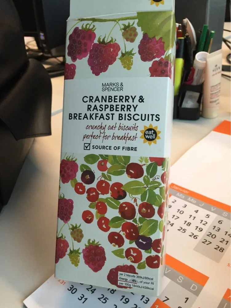 Cranberry & Rapsberry Breakfast Biscuits