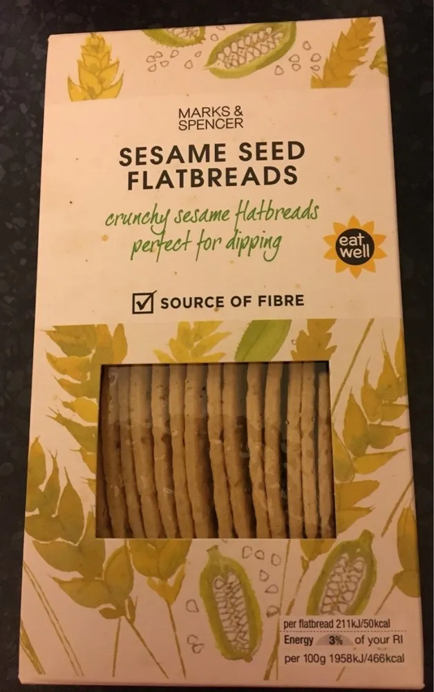 Sesame seeds flatbreads