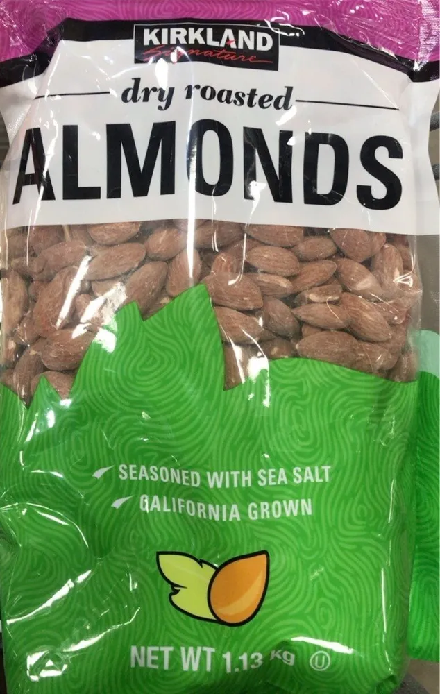 Dry roasted almonds