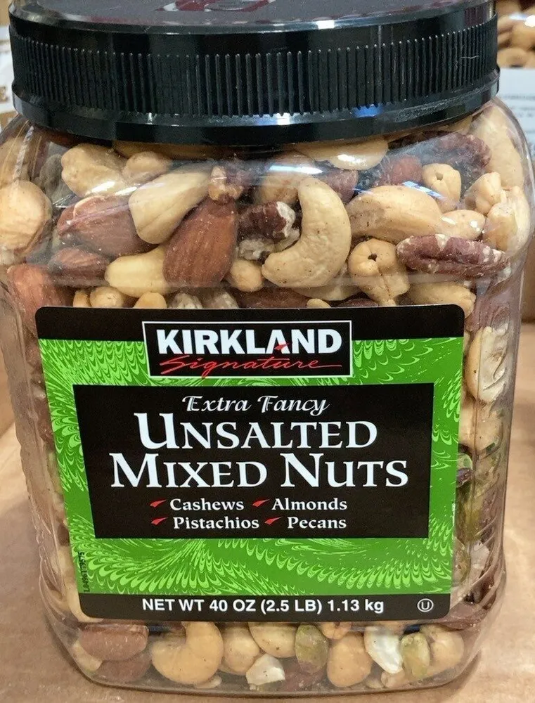 Unsalted mixed nuts