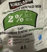 2% M.F. Organic Partly Skimmed Milk