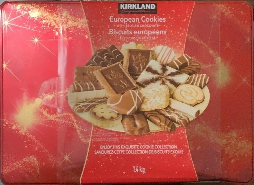 European cookies with belgian chocolate
