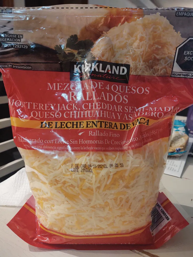 Mezcla de 4 quesos rallados