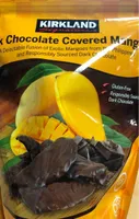 Dark chocolate covered mangoes