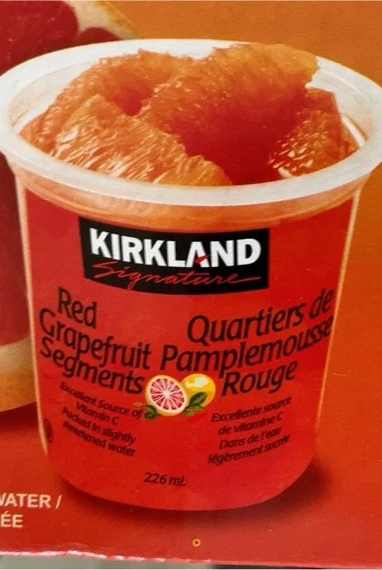 Red grapefruit in light syrup