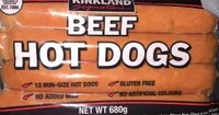 Beef hot dogs