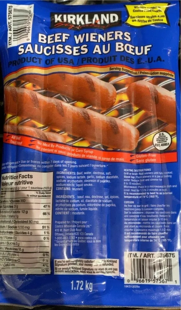 Beef wieners