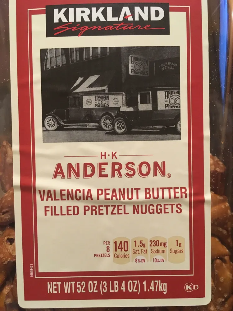 HK Anderson Valencia peanut butter filled pretzel nuggets