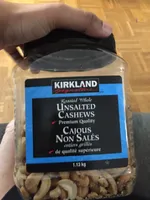 Unsalted cashews - cajous non salées