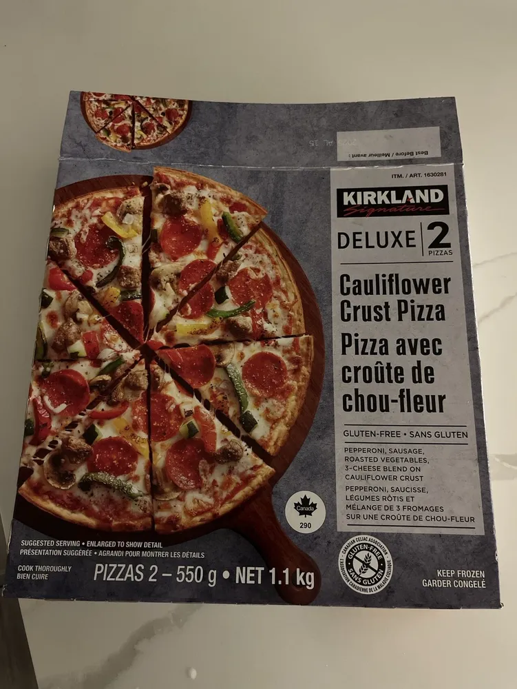 Pizza avec croute de chou-fleur