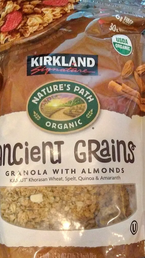 Ancient grains granola with almonds