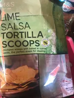 Lime salsa tortilla scoops