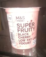 Super Fruity Black Cherry Low Fat Live Yogurt