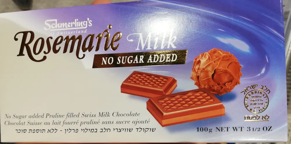 Schmerling's Of Switzerland, Swiss Milk Chocolate, Rosemarie