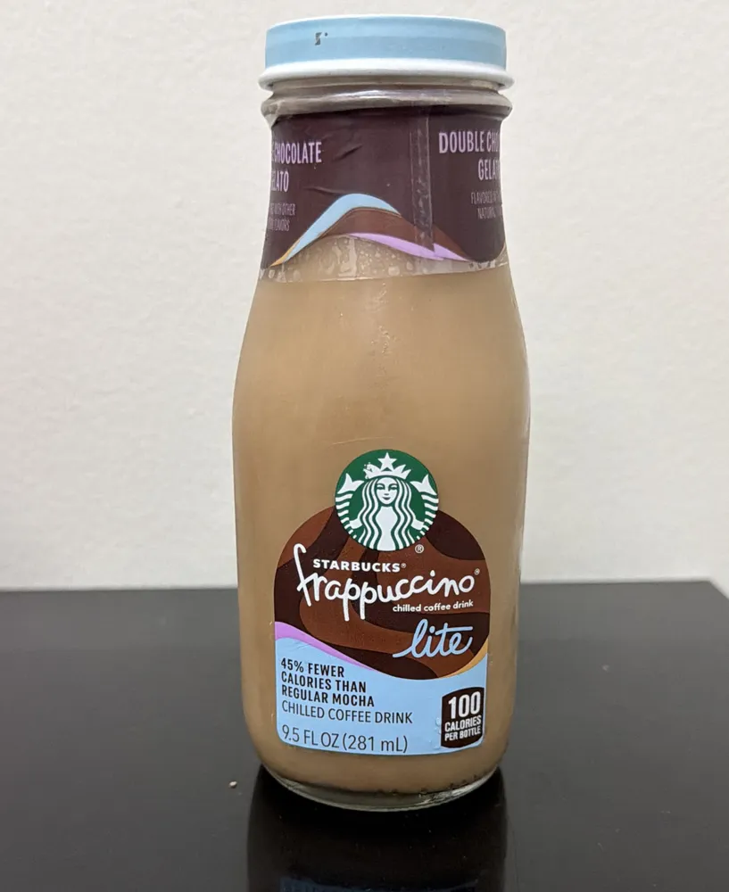Double Chocolate Gelato Frappuccino lite chilled coffee drink