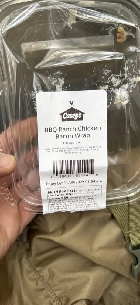 BBQ Ranch Chicken Bacon Wrap