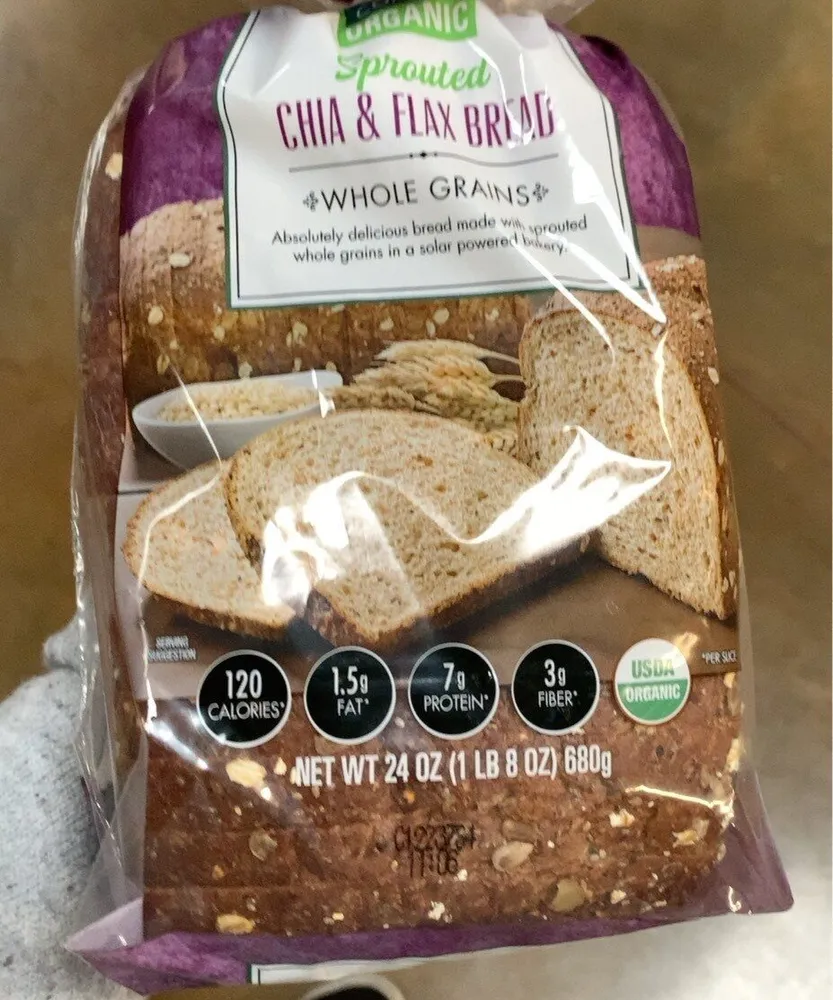 Organic Sprouted Chia and Flax Bread