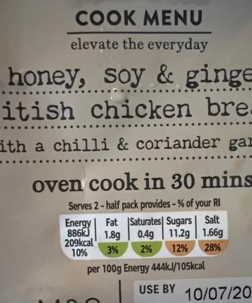 Honey, soy & ginger chicken breast