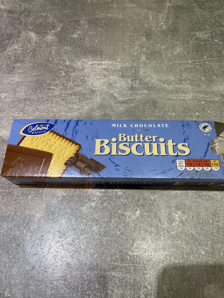 Milk chocolate butter biscuits