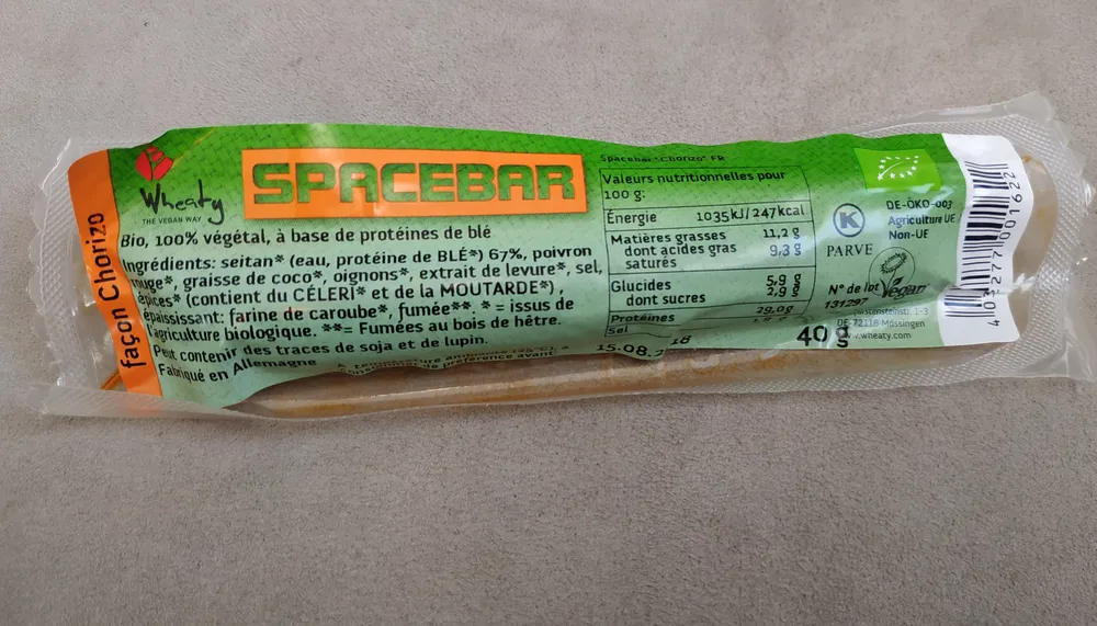 spacebar façon chorizo