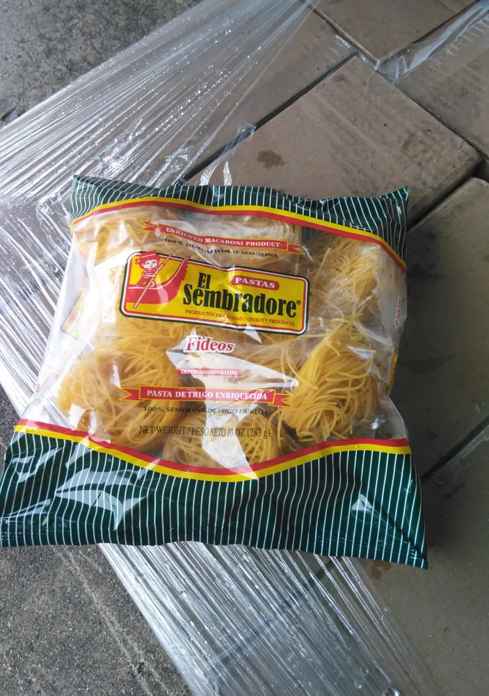 Fideos, enriched macaroni product