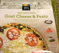 Goat cheese & pesto thin crust pizza, goat cheese & pesto
