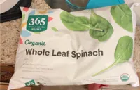 Organic whole leaf spinach