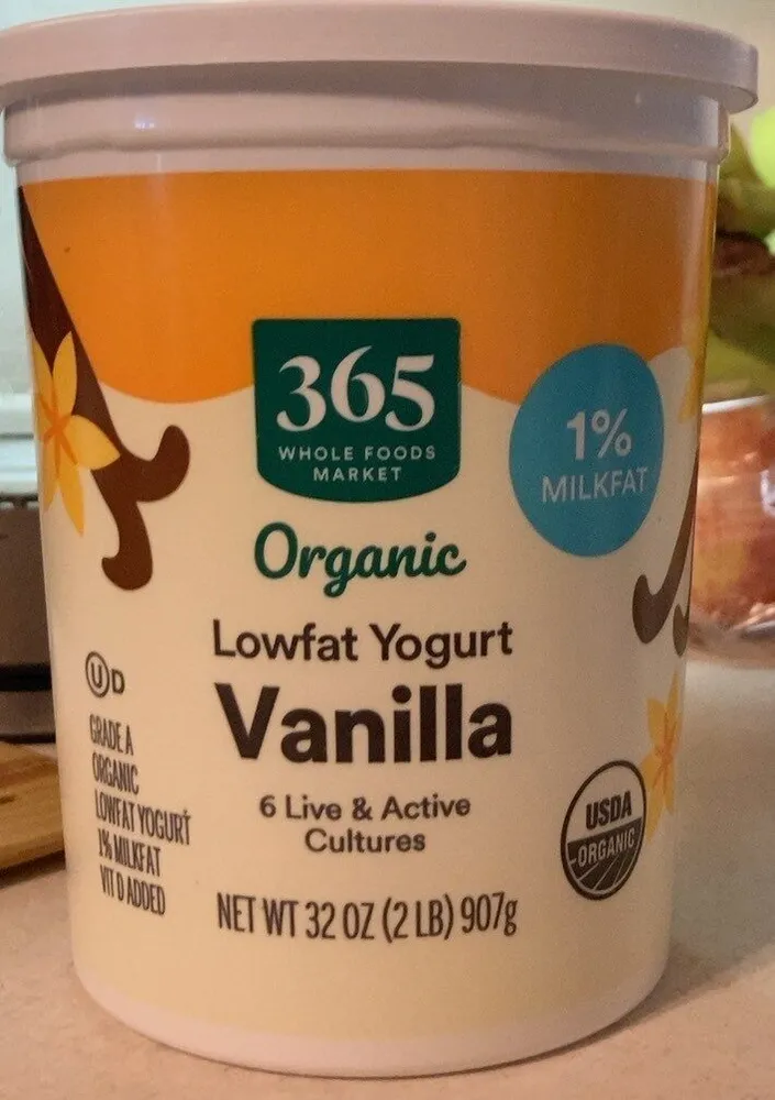 Organic Lowfat Yogurt Vanilla