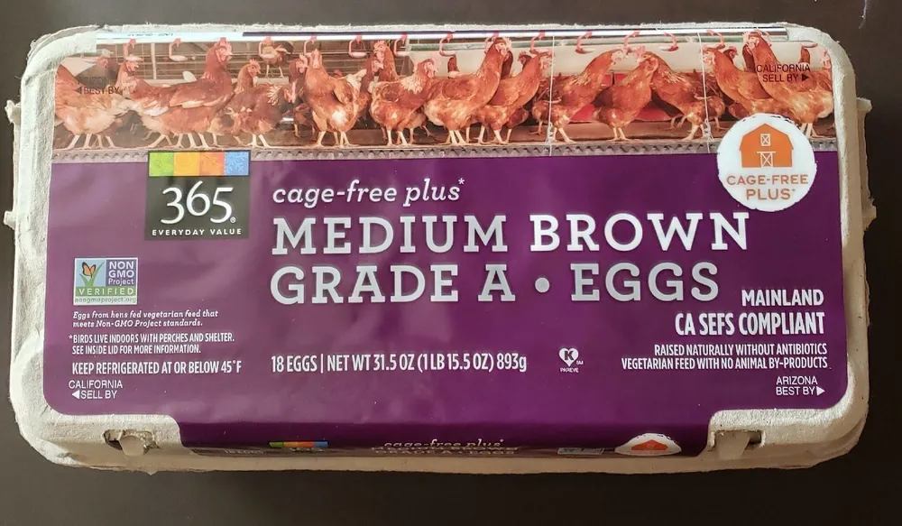 Cage-free plus MEDIUM BROWN GRADE A EGGS