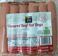 Uncured Beef Hot Dogs