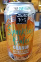 Orange sparkling water, orange
