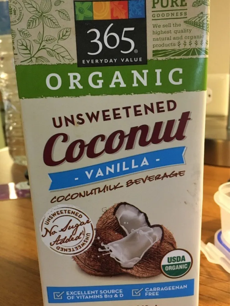 Unsweetened coconut vanilla beverage