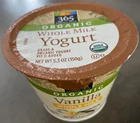 Organic whole milk yogurt
