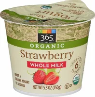 Organic whole milk yogurt