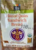 Organic ancient grains sandwich bread