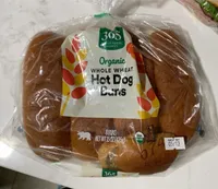 Organic whole wheat hot dog buns