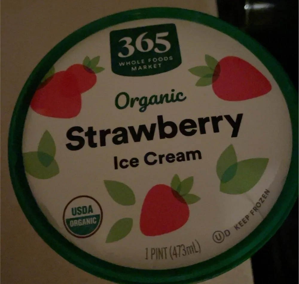 Organic Strawberry Ice Cream