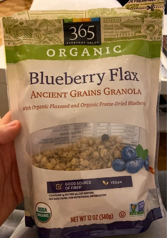 Blueberry flax ancient grains granola, blueberry flax