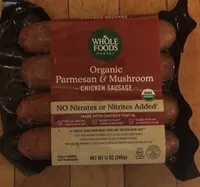 Organic Parmesan & Mushroom Chicken Sausage