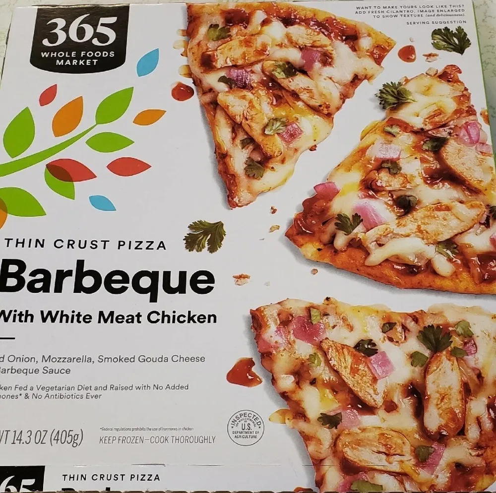 Chicken & BBQ Sauce Thin Crust Pizza