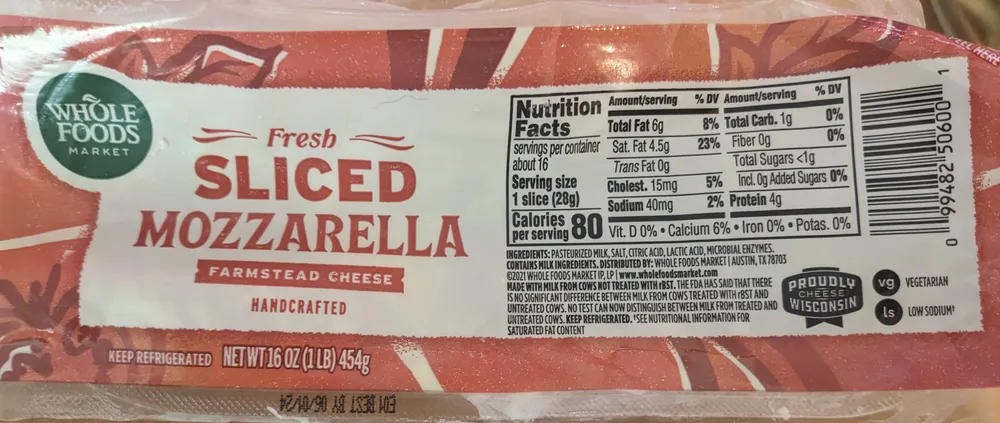 Fresh Sliced Mozzarella