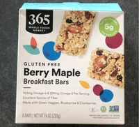 Gluten Free Berry Maple Breakfast Bars