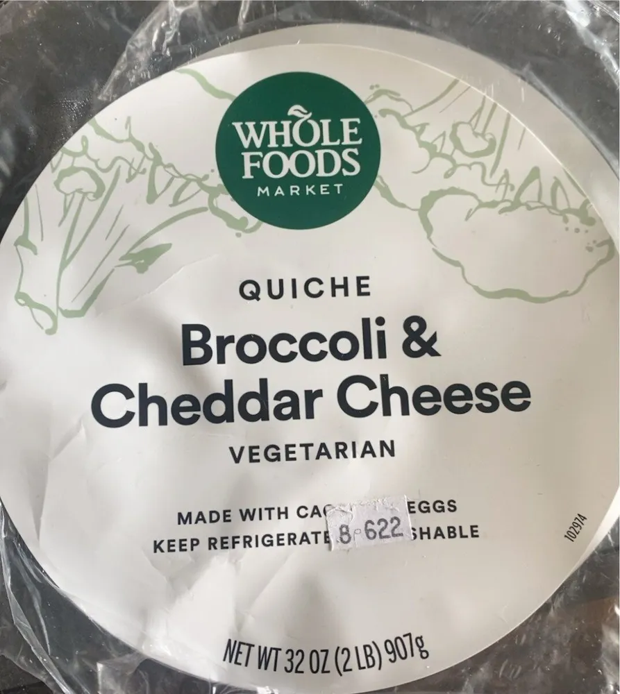 Broccoli & Cheddar Cheese Quiche