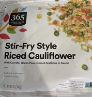 Stir fry style riced cauliflower